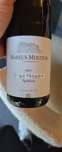 Vin Blanc sec Ürziger Würzgarten Spätlese Markus Molitor 2021 Allemagne Mosel