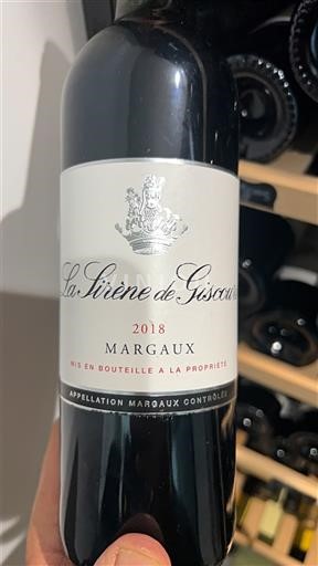 Bordeaux Margaux La Sirène de Giscours 2018