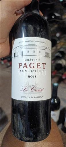 Bordeaux Saint-Estèphe Château Faget Le Croisé 2018