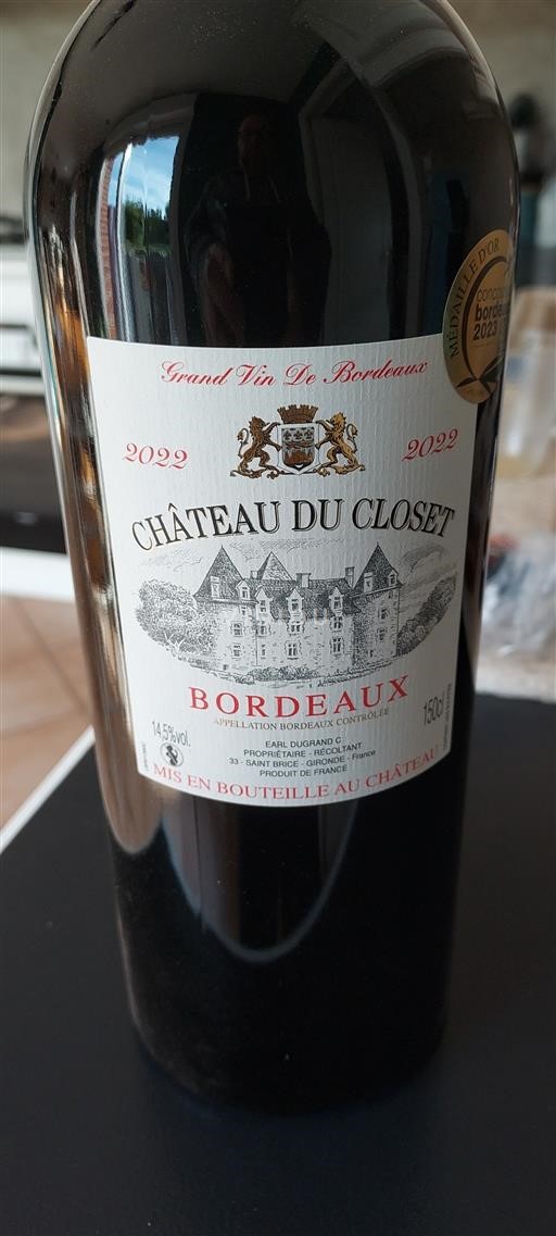 Burdeos Bordeaux Château Closet 2022