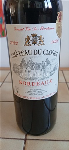 Bordeaux Château Closet 2022