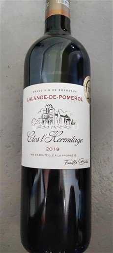 Burdeos Lalande-de-Pomerol Clos l'Hermitage 2019