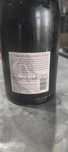 Vin Rouge sec Le Grand Méchant Loup Vellas Nicolas 2019 France Languedoc Pic-saint-loup AOC