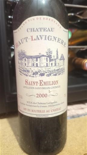 Vin Rouge sec Château Haut Lavignere 2000 France Bordeaux Saint-Émilion AOC