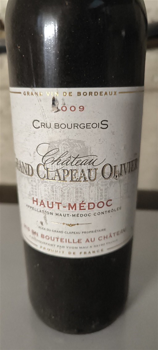 Bordeaux Haut-Médoc Cru Bourgeois Château Grand Clapeau Olivier 2009