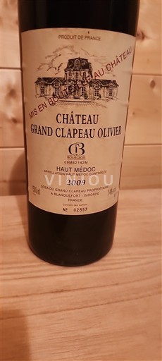 Burdeos Haut-Médoc Château Grand Clapeau Olivier 2009