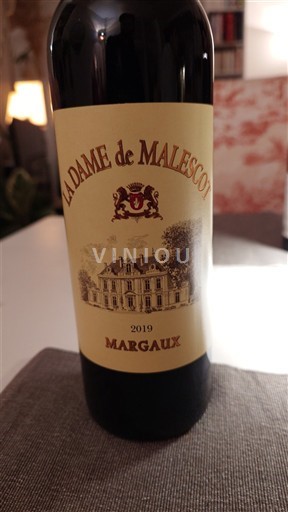 Bordeaux Margaux Château Malescot St Exupery La Dame de Malescot 2019