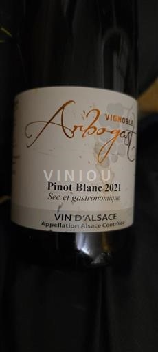 Alsace Vignoble Arbogast 2021