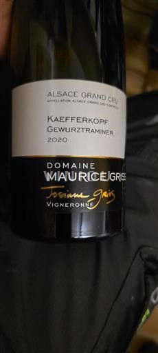 Alsace Alsace Grand Cru Grand Cru Domaine Maurice Griss Kaefferkopf Gewurztraminer 2020
