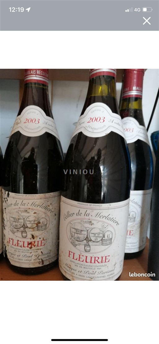 Beaujolais Fleurie Cellier de la Merlatière 2003