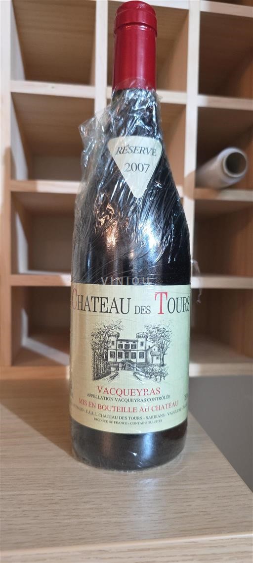 Rhônedalen Vacqueyras Château Des Tours Réserve 2007