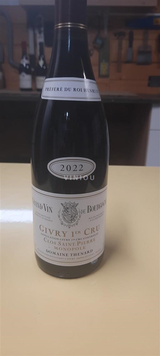 Bourgogne Givry Premier Cru Domaine Thenard Clos Saint-Pierre Monopole 2022