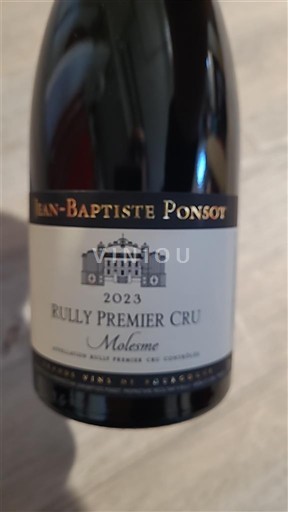 Bourgondië Rully Premier Cru Jean-Baptiste Ponsot Molesme 2023