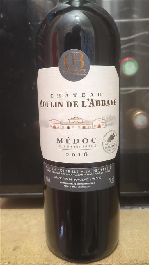 Bordeaux Médoc Château Moulin de l'Abbaye 2016