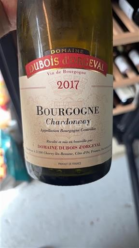 Burgundy Domaine Dubois Orgeval 2017