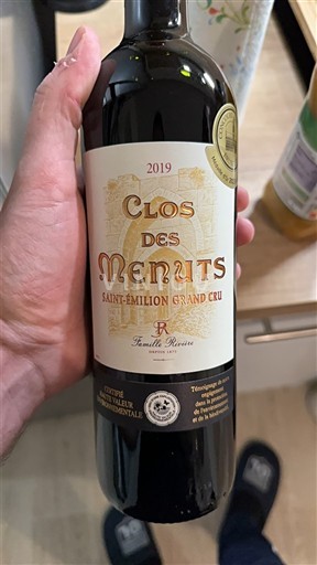 Bordeaux Saint-Émilion Grand Cru Grand Cru Clos des Menuts 2019