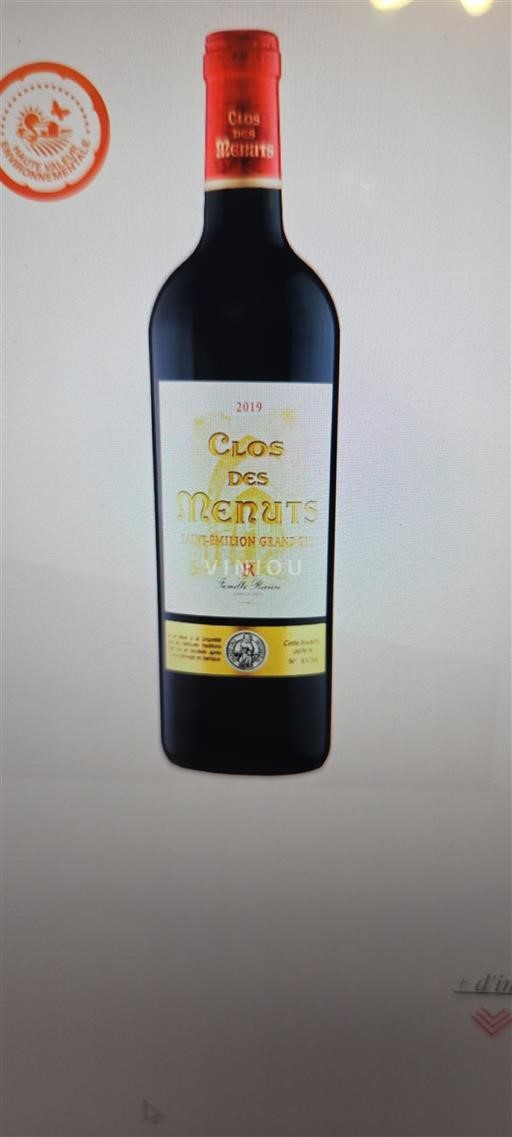 Bordeaux Saint-Émilion Grand Cru Grand Cru Clos des Menuts 2019