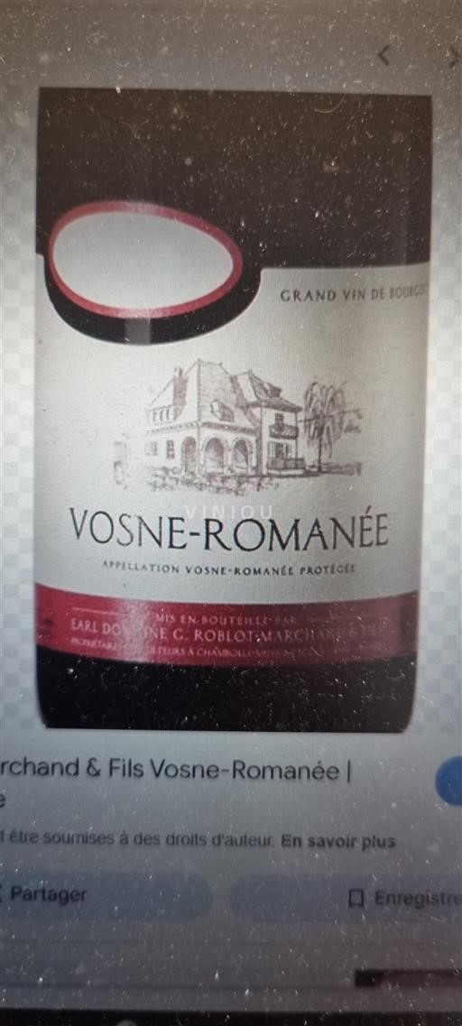 Borgogna Vosne-Romanée Grand Cru Domaine G. Roblot-Marchand 2018