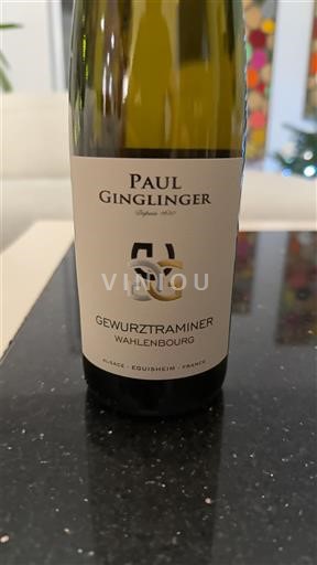 Vina Blanc demi-sec Wahlenbourg Paul Ginglinger 2023 Francija Alzacija Gewürztraminer AOC
