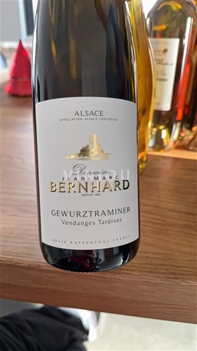 Alsacia Vendanges Tardives Domaine Jean-Marc Bernhard Gewurztraminer Vendanges Tardives 2015