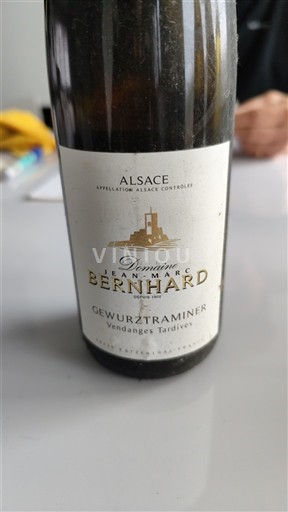 Алзас Аласас Vendanges Tardives Domaine Jean-Marc Bernhard Gewurztraminer Vendanges Tardives 2015
