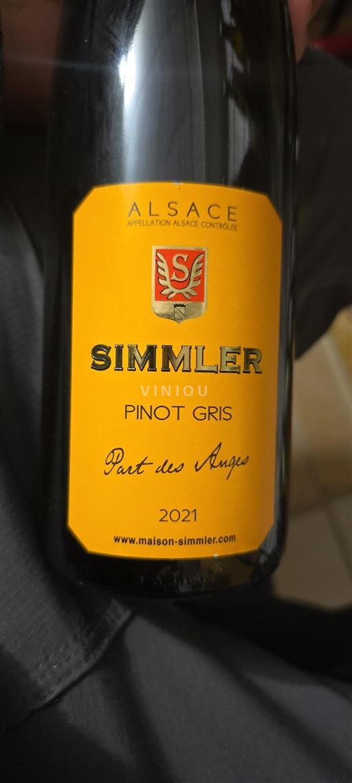 Alsasko Grand Cru Simmler Part des Anges 2021