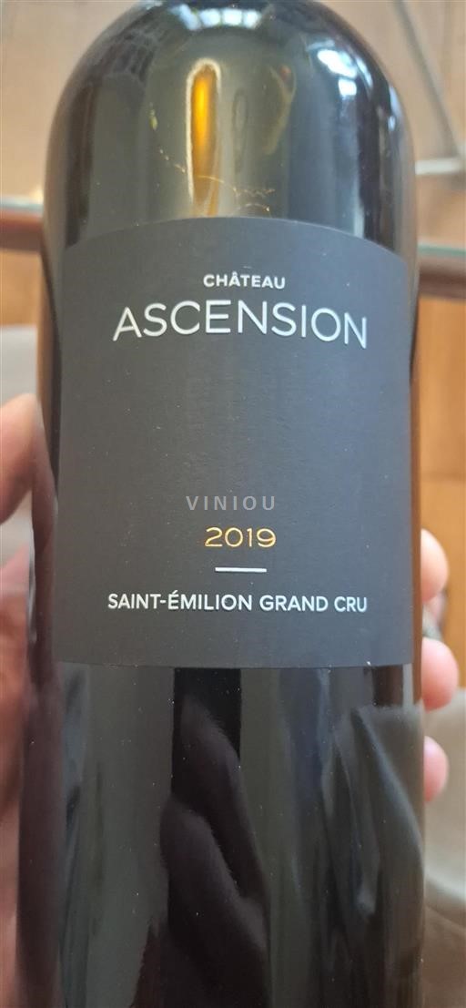 Vin Rouge sec Château Ascension 2019 France Bordeaux Saint-Émilion AOC Grand Cru