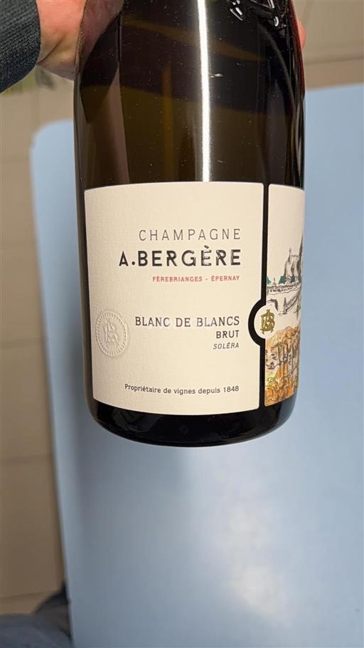 Champagne A. Bergère Blanc de Blancs Soléra Non Millésimé