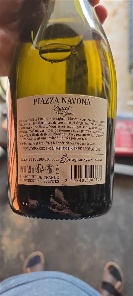 Languedoc No especificado Frontignan Muscat Piazza Navona Sin añada