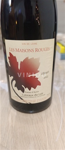 Loiren laakso Coteaux-du-loir Les Maisons Rouges Alizari 2022