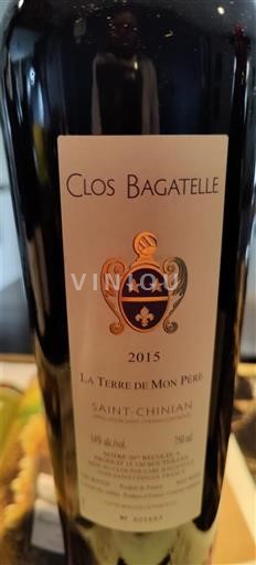 Languedoc Saint-Chinian Clos Bagatelle La Terre de Mon Père 2015