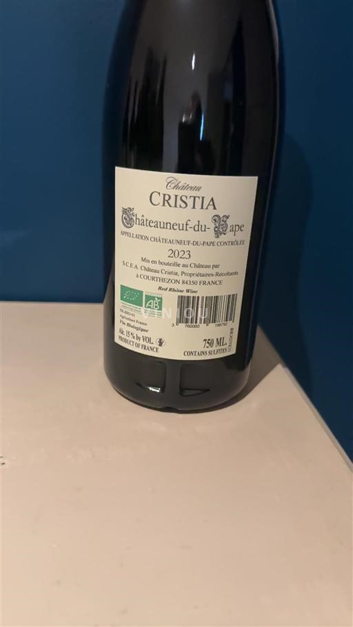 Valle del Rodano Châteauneuf-du-Pape Château Cristia 2023