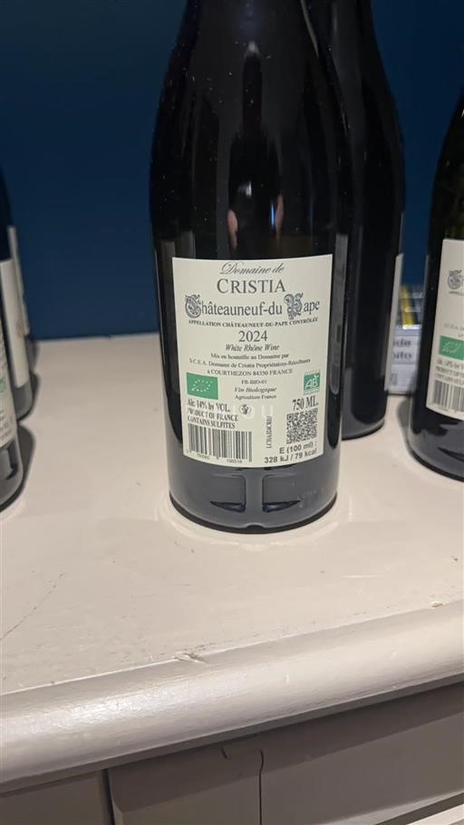 Thung lũng Rhône Châteauneuf-du-pape Domaine Cristia 2024