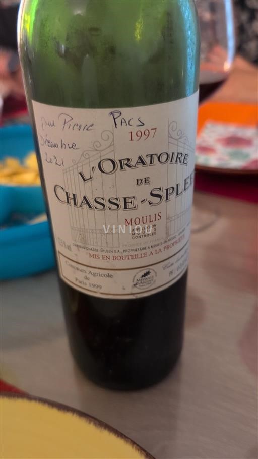 Bordeaux Ospecificerad Château Chasse-Spleen L'Oratoire de Chasse-Spleen 1997