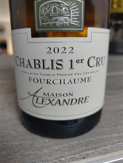 Borgoña Chablis Premier Cru Maison Alexandre Fourchaume 2022