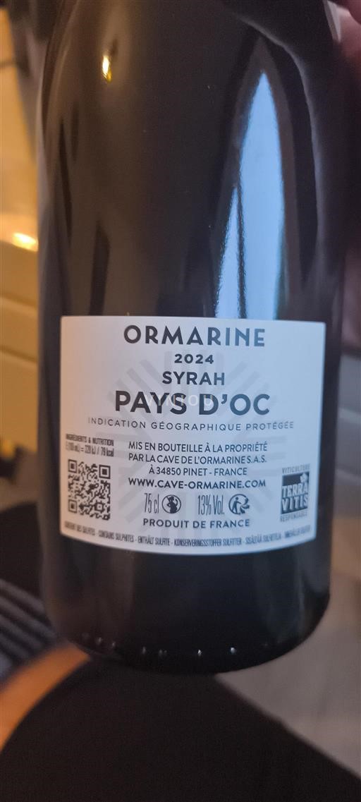 Languedoc-Roussillon Pays d'Oc Ormarine 2024