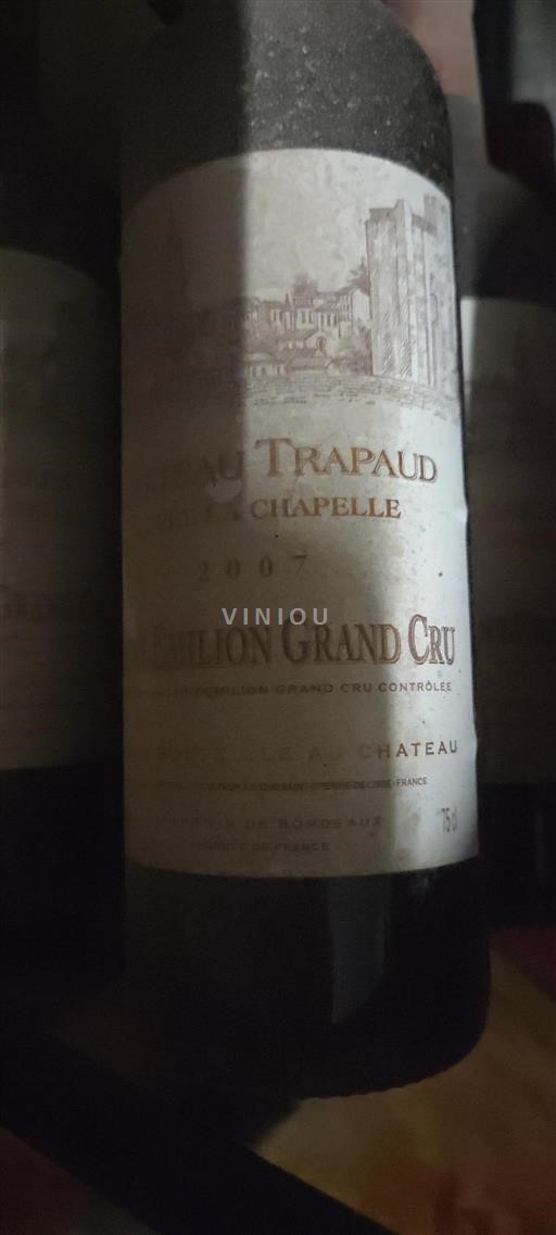 Burdeos Saint-Émilion Gran Cru Grand Cru Château Trapaud La Chapelle 2007