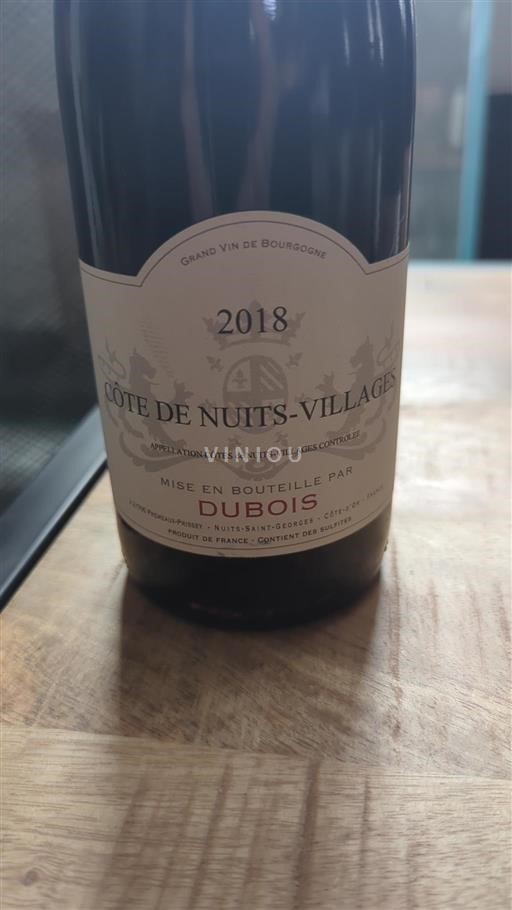 Burgundi Côte de Nuits -kylät Dubois 2018