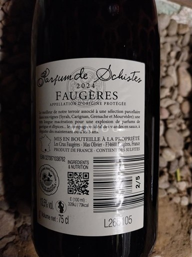 Languedoc Faugères Les Crus Faugères Parfum de Schistes 2024