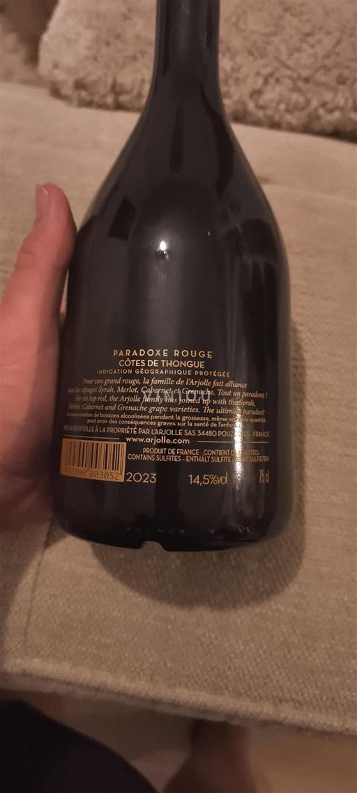 Languedoc ja Roussillon Côtes de Thongue Domaine L'Arjolle Paradoxe Rouge 2023