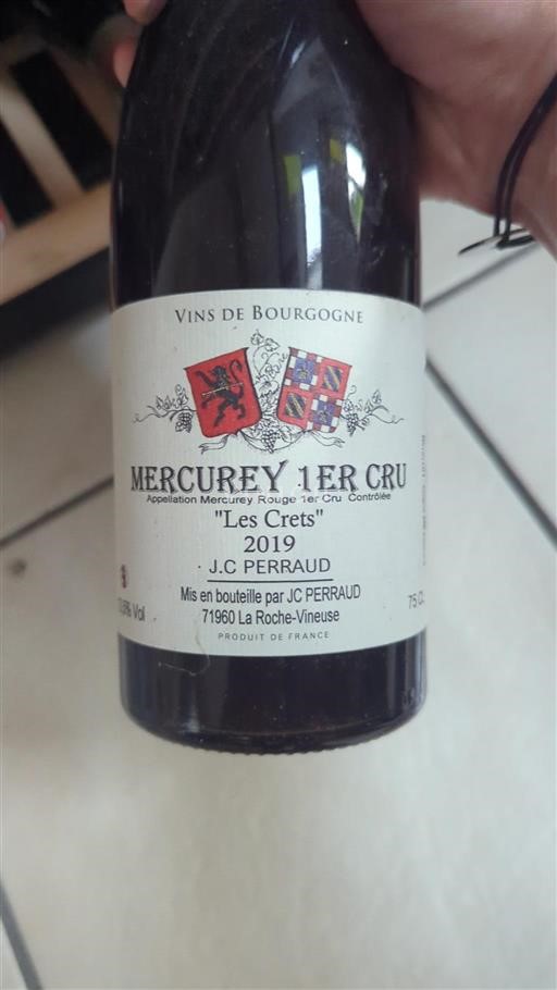Burgundy Mercurey Premier Cru J.C PERRAUD Les Crets 2019