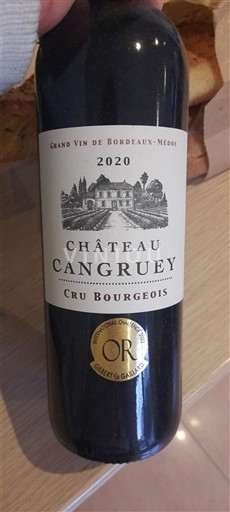 Bordeaux Médoc Cru Bourgeois Château Cangruey 2020