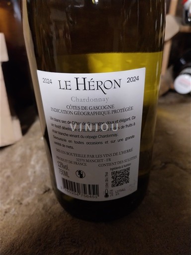 Sudoeste Côtes de Gascogne Les Vins de l'Herré Le Héron 2024