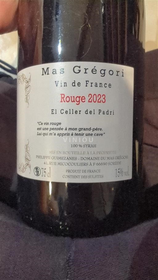 Languedoc Unspecified Mas Grégori El Celler del Padri 2023