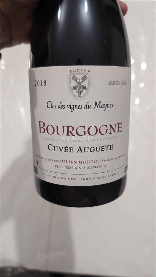 Burgundy Clos des vignes du Maynes Auguste 2018