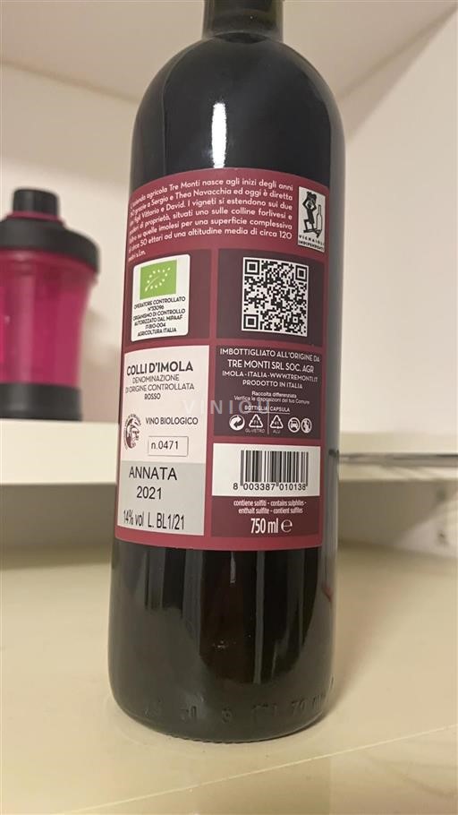 Emilia-Romagna Wines Colli d'Imola Tre Monti 2021