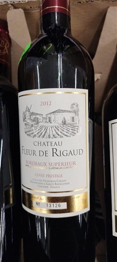 Burdeos Bordeaux superior Château Fleur de Rigaud Prestige 2012