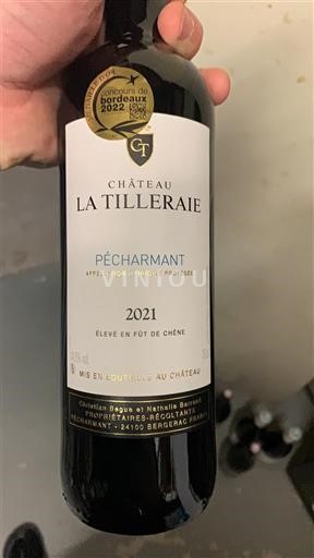 Sud-Ouest Pécharmant Château La TilleraiE 2021