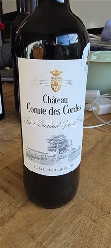 Burdeos Saint-Émilion Gran Cru Grand Cru Château Comte des Cordes 2022