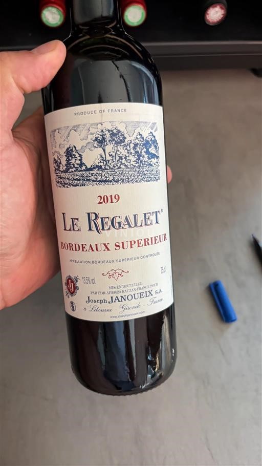 Bordéus Bordeaux Superior Joseph Janoueix Le Regalet 2019